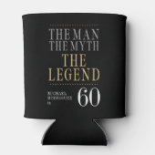 Het Man The Myth The Legend 60th Birthday Blikjeskoeler (Achterkant)