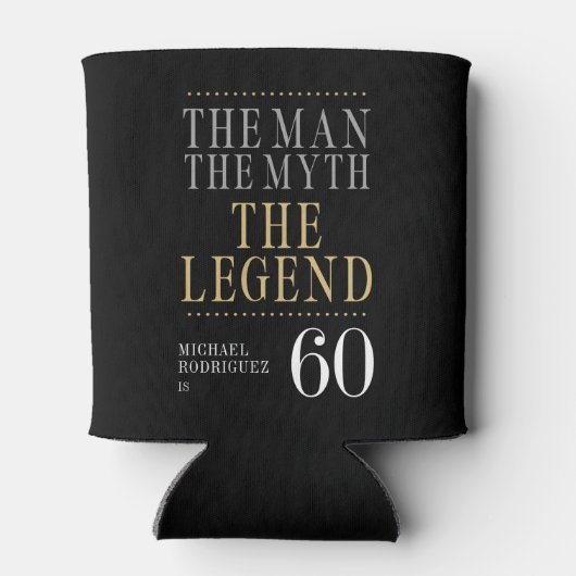 Het Man The Myth The Legend 60th Birthday Blikjeskoeler (Achterkant)