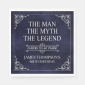 Het Man The Myth The Legend 60th Birthday Servet (Voorkant)