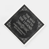 Het Man The Myth The Legend 65th Birthday Black Servet (Hoek)