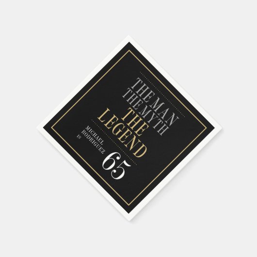 Het Man The Myth The Legend 65th Birthday Servet (Hoek)