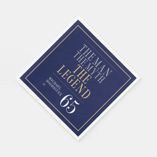 Het Man The Myth The Legend 65th Birthday Servet (Hoek)