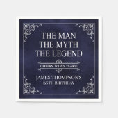 Het Man The Myth The Legend 65th Birthday Servet (Voorkant)
