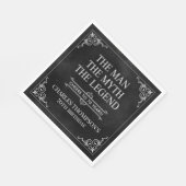 Het Man The Myth The Legend 70th Birthday Black Servet (Hoek)