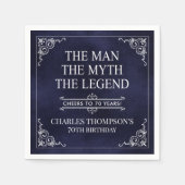 Het Man The Myth The Legend 70th Birthday Servet (Voorkant)