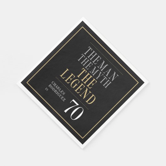 Het Man The Myth The Legend 70th Birthday Servet (Hoek)
