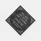 Het Man The Myth The Legend 75th Birthday Black Servet (Hoek)