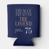 Het Man The Myth The Legend 75th Birthday Blikjeskoeler (Achterkant)