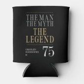 Het Man The Myth The Legend 75th Birthday Blikjeskoeler (Voorkant)