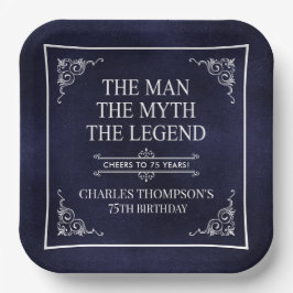Het Man The Myth The Legend 75th Birthday Papieren Bordje
