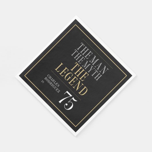 Het Man The Myth The Legend 75th Birthday Servet (Hoek)
