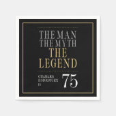 Het Man The Myth The Legend 75th Birthday Servet (Voorkant)