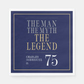 Het Man The Myth The Legend 75th Birthday Servet (Voorkant)