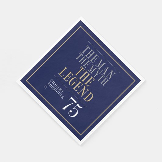 Het Man The Myth The Legend 75th Birthday Servet (Hoek)