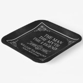 Het Man The Myth The Legend 80th Birthday Black Papieren Bordje (Gebogen)