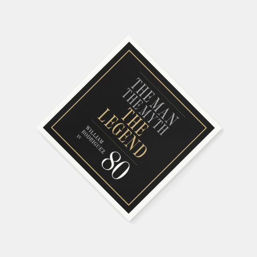 Het Man The Myth The Legend 80th Birthday Servet (Hoek)