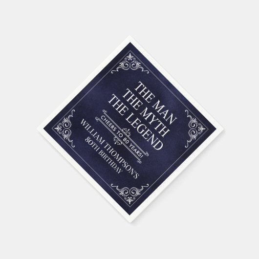 Het Man The Myth The Legend 80th Birthday Servet (Hoek)