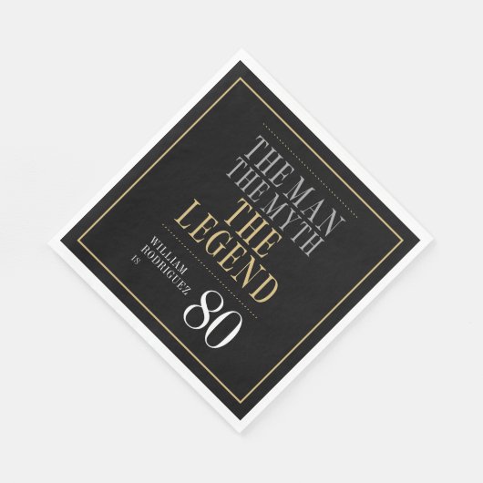 Het Man The Myth The Legend 80th Birthday Servet (Hoek)
