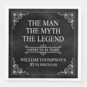 Het Man The Myth The Legend 85th Birthday Black Servet (Voorkant)