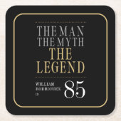 Het Man The Myth The Legend 85th Birthday Kartonnen Onderzetters (Voorkant)