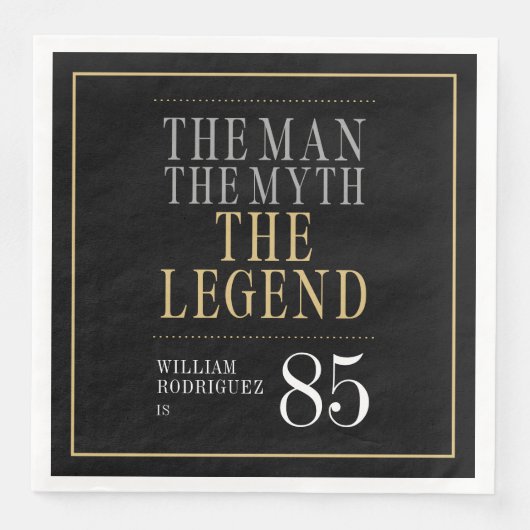 Het Man The Myth The Legend 85th Birthday Servet (Voorkant)