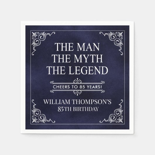 Het Man The Myth The Legend 85th Birthday Servet (Voorkant)