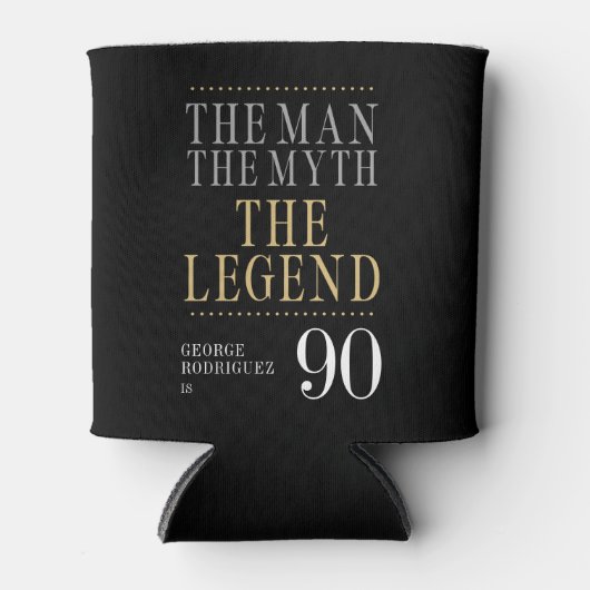 Het Man The Myth The Legend 90th Birthday Blikjeskoeler (Voorkant)
