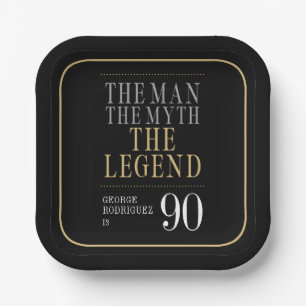 Het Man The Myth The Legend 90th Birthday Papieren Bordje