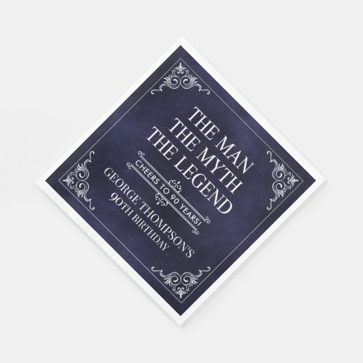 Het Man The Myth The Legend 90th Birthday Servet (Hoek)