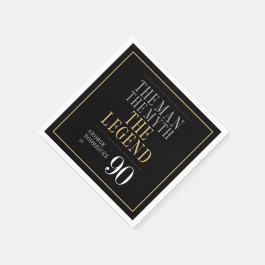 Het Man The Myth The Legend 90th Birthday Servet (Hoek)