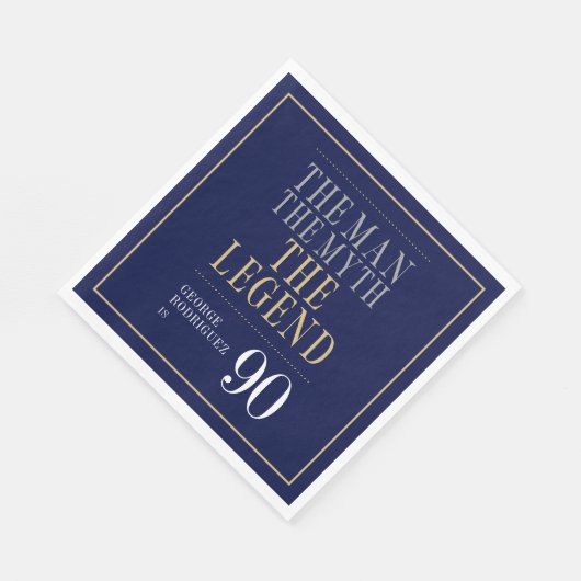 Het Man The Myth The Legend 90th Birthday Servet (Hoek)