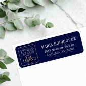 Het Man The Myth The Legend Blue terug te keren ad Etiket