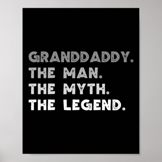 Het Man The Myth The Legend Cool Grand-daddy Poster (Voorkant)