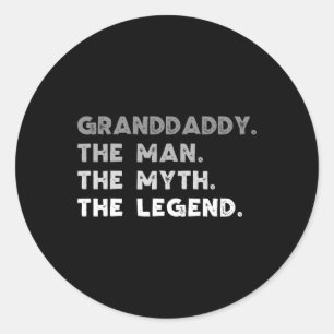 Het Man The Myth The Legend Cool Grand-daddy Ronde Sticker
