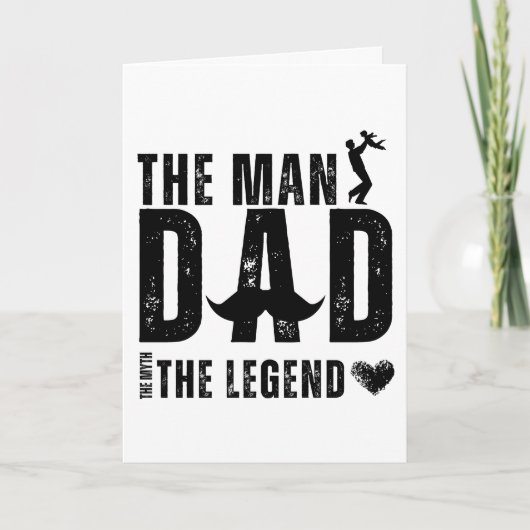 Het Man The Myth The Legend DAD Cool Vaderdag Kaart (Voorkant)