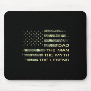 Het Man The Myth The Legend Fathers Day Camo Us Fl Muismat