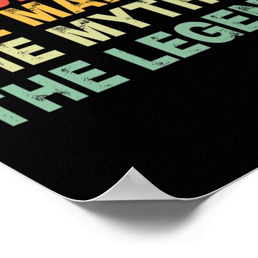 Het Man The Myth The Legend Fathers Day Gift Poster (Hoek)