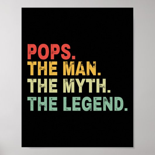 Het Man The Myth The Legend Fathers Day Gift Poster (Voorkant)