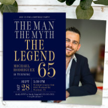 Het Man The Myth The Legend Foto 65e verjaardag