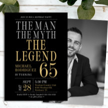 Het Man The Myth The Legend Foto 65e verjaardag