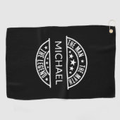 Het Man The Myth The Legend Funny Custom Name Golfhanddoek (Horizontaal)