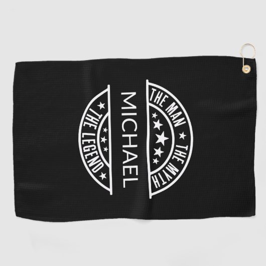 Het Man The Myth The Legend Funny Custom Name Golfhanddoek (Horizontaal)