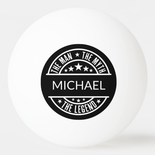 Het Man The Myth The Legend Funny Custom Name Pingpongbal (Voorkant)