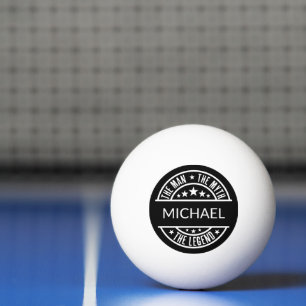 Het Man The Myth The Legend Funny Custom Name Pingpongbal