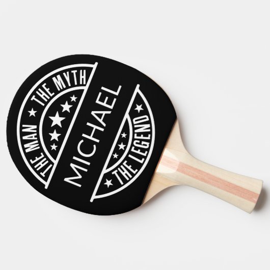 Het Man The Myth The Legend Funny Custom Name Tafeltennisbatje (Zijkant)