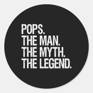 Het Man The Myth The Legend Funny Fathers Gift Ronde Sticker