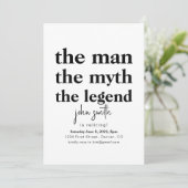 Het Man The Myth The Legend is het afschaffen van  Kaart (Staand voorkant)