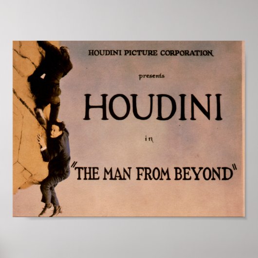 Het Man van Beyond (Houdini film, 1922) Poster (Voorkant)