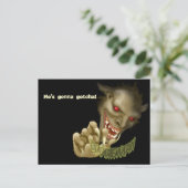 Het Man van Boogie gaat je halen. Briefkaart (Staand voorkant)
