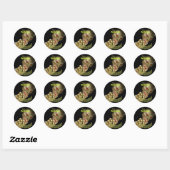 Het Man van Boogie gaat je halen. Ronde Sticker (Vel)